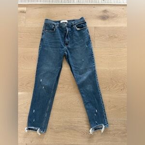 Abercrombie & Fitch Women’s Distressed Dark Blue High Rise Skinny Jeans Size 6